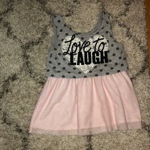 Size 12 girls “Love to laugh” justice shirt